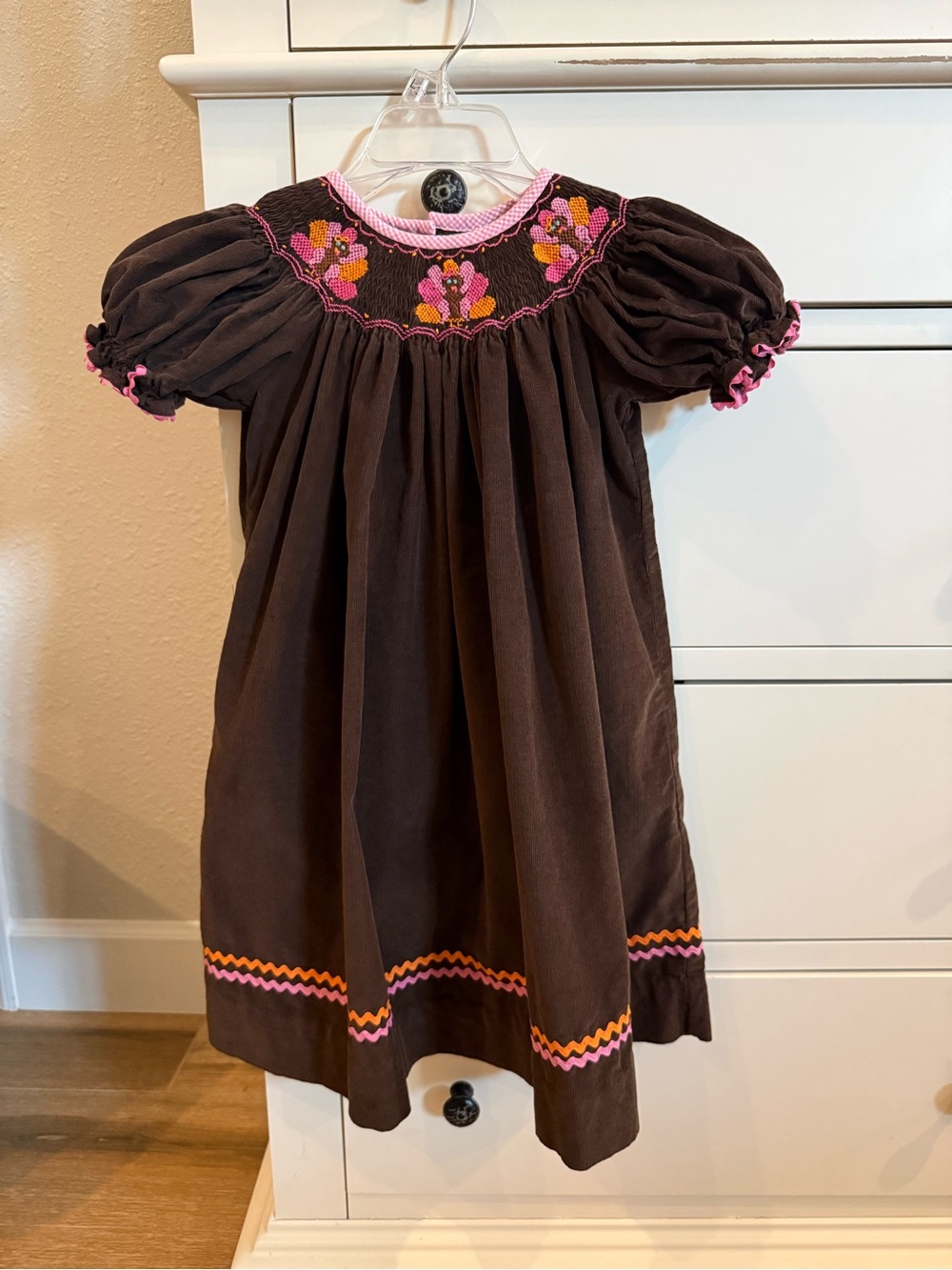Shrimp & Grits Thanksgiving Smocked Dress